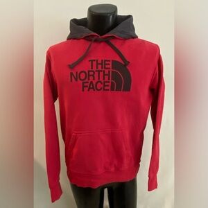 The North Face Hoodie Men's Small Red W/Black Half Dome Logo & Interior Hoodie